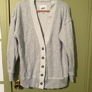Aerie Button-Up Fleece Cardigan Sz S